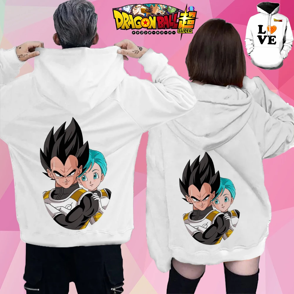 Kawaii S-6XL Man Couples Hoodie Women's Autumn Streetwear Dragon Ball Z 3D Print Vegeta Bulma Fashion 2024 Anime Sweatshirt New