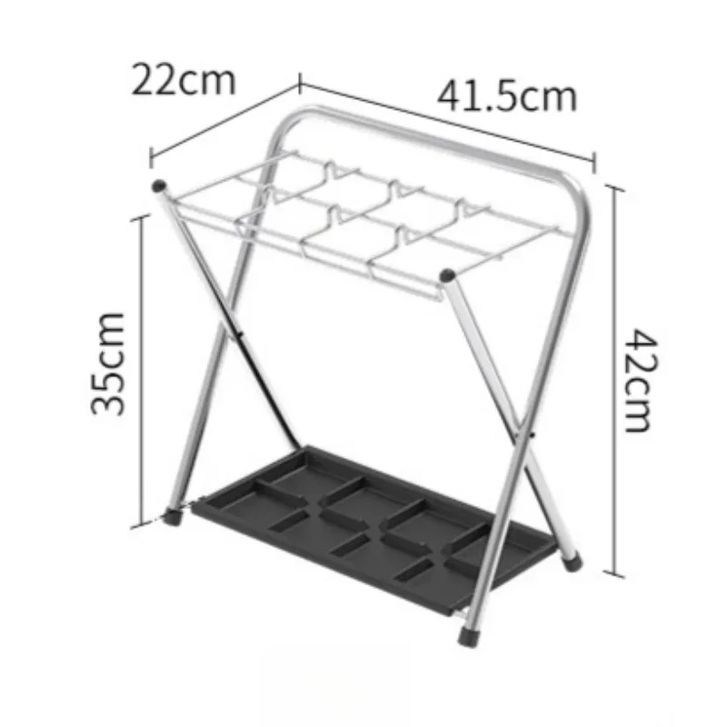 Stainless Steel Foldable Umbrella Stands Small-sized Non-slip Grid Umbrella Stands Modern Simple High-quality Home Merchandises