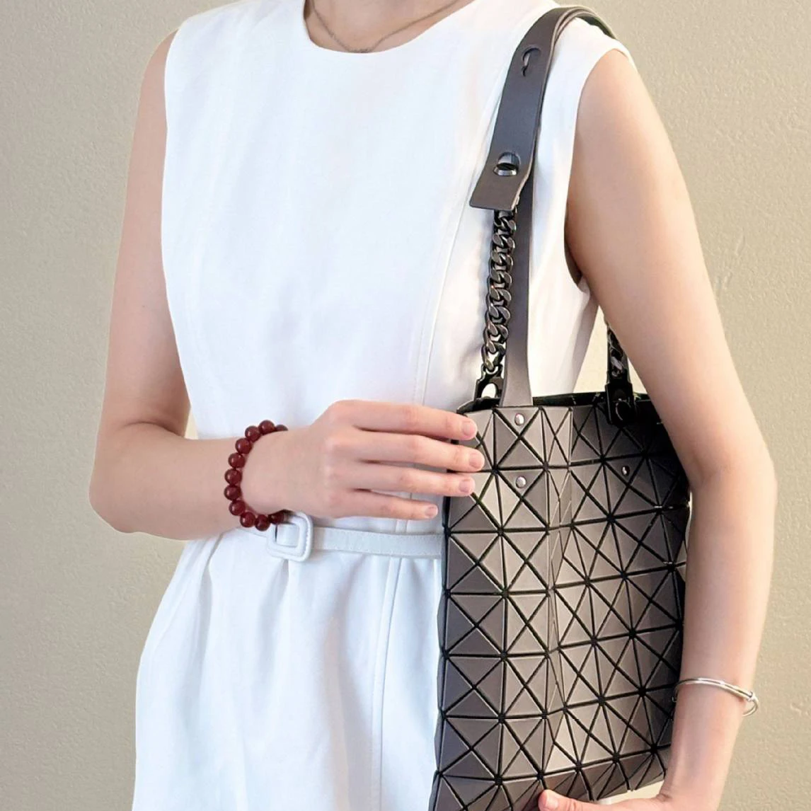 Suitable for ISSEY MIYAKE Shoulder Strap Extension Chain Small Square Box Six-Grid Bag Extend Chain