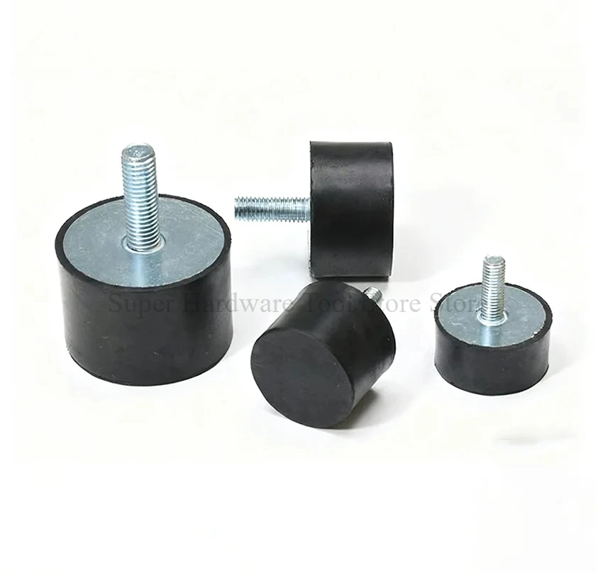 2Pcs M3 M4 M5 M6 M8 M10 M12 VE Motor Shock-absorbing Foot Pad Rubber Industrial Shock Absorber Shock-absorbing Thread Column