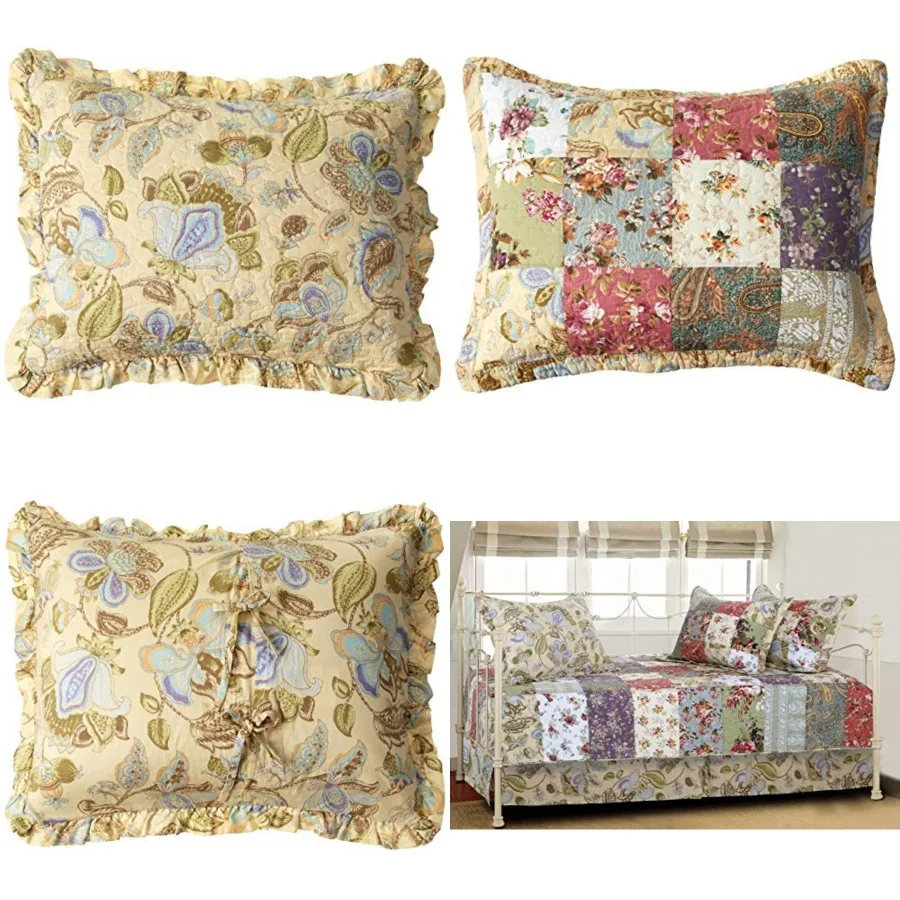 

100% Cotton Authentic Patchwork Quilted Daybed Set