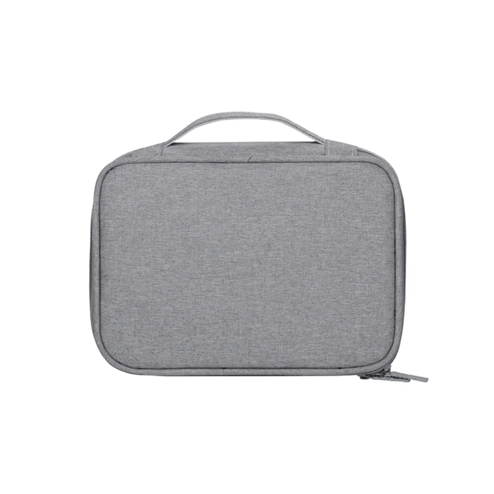 

Multifunction Travel Electronics Organizer Single-Layer Grey USB Cable Bag Digital Accessories Storage Case USB Cable Bag