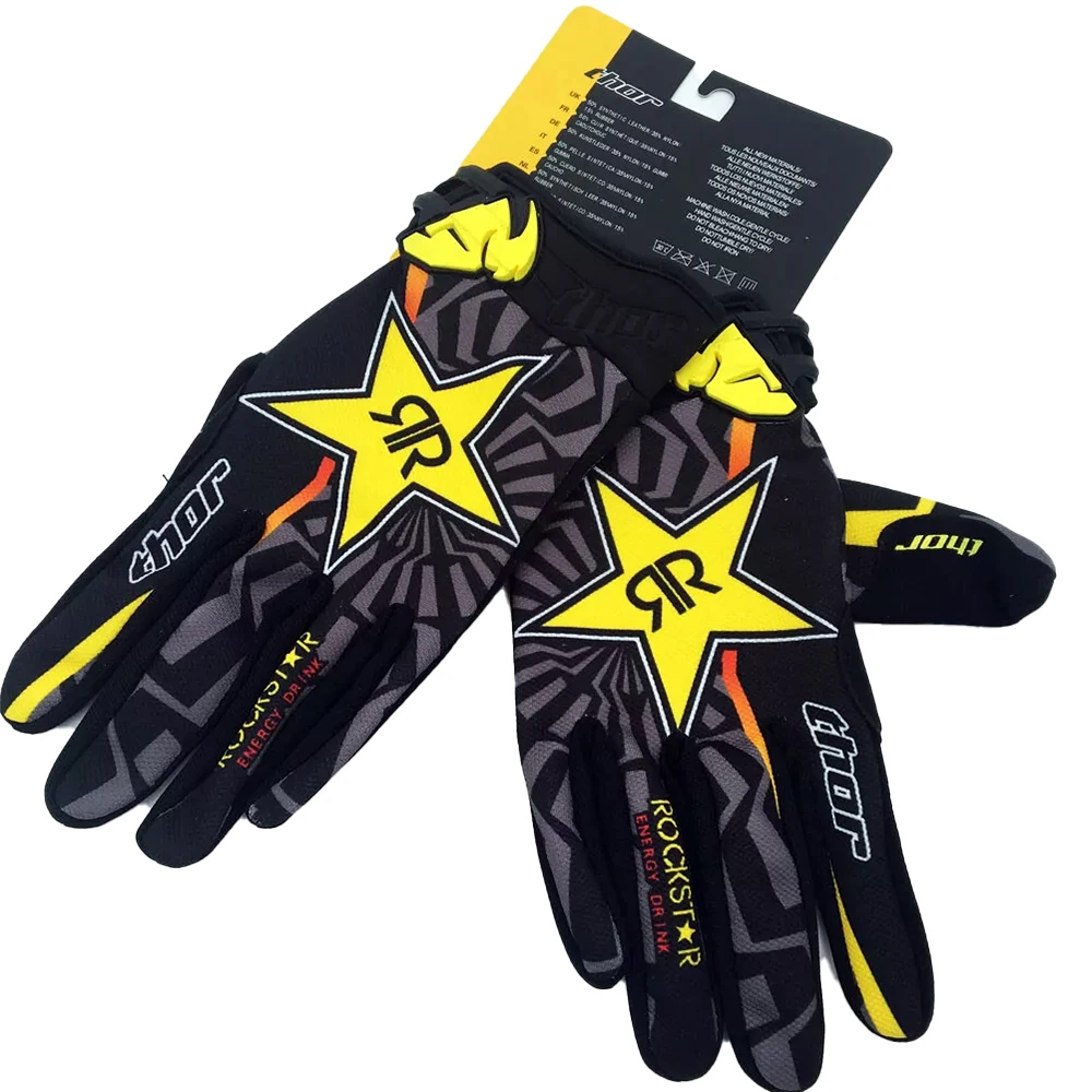 2024 Rockstar, thor Motorcycle Gloves, Off-Road, Downhill MTB, DH MX MTB Riding Gloves, Outdoor Riding