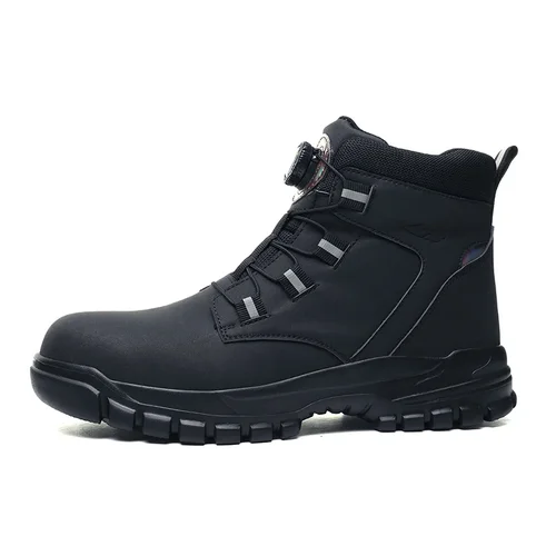 Imagen 2 del producto Botas de seguridad impermeables Para Hombre, Botas de trabajo indestructibles con punta de acero, zapatos de seguridad antigolpes y resistentes a puñaladas, Botas de motociclista Para Hombre