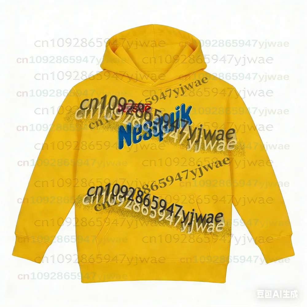 

Весенняя распродажа 2026: Модные худи с принтом Nesquik Chocolate Milk – элитные винтажные пуловеры для мужчин, женщин и детей