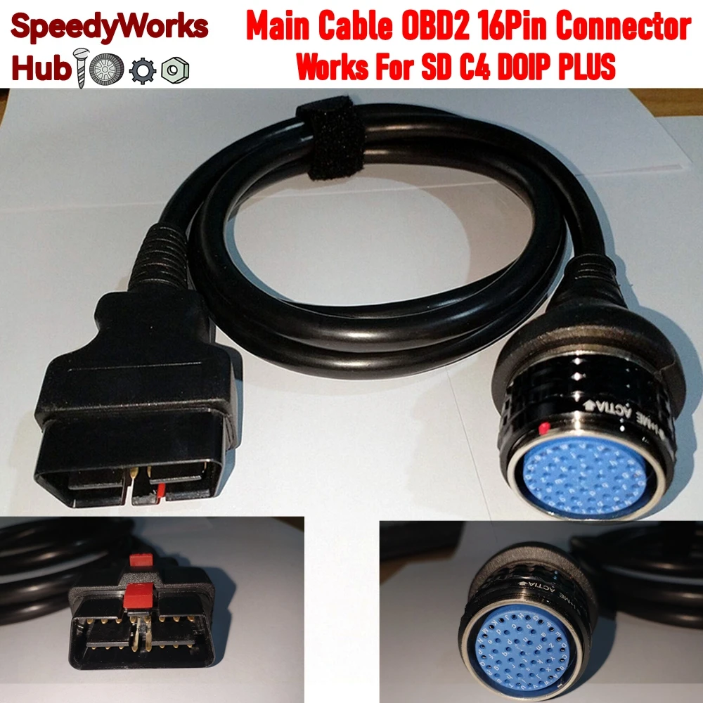 Zamienny kabel główny OBD2 16Pin z konektorem do SD C4 DOIP Plus Multiplexer I+ME ACTIA Single Cable Switch DOIP OBDII 16Pin