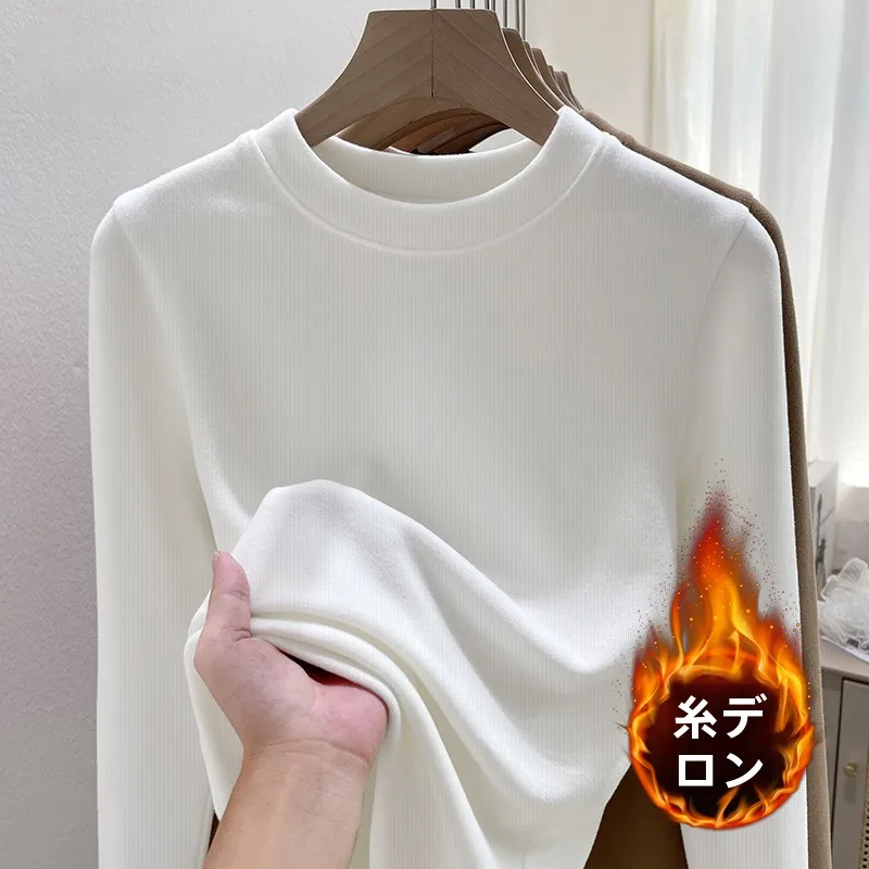 High Quality Women's Base Shirt Guangzhou Thirteenth Factory Premium Winter Long Sleeve High Collar Slim Fit Commute Style