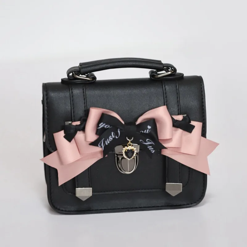 Japanse meisjesmode All-match Lolita-tassen Bow Cambridge Sweet JK Uniform Bag 2025, nieuwe liefde handtas meisjes