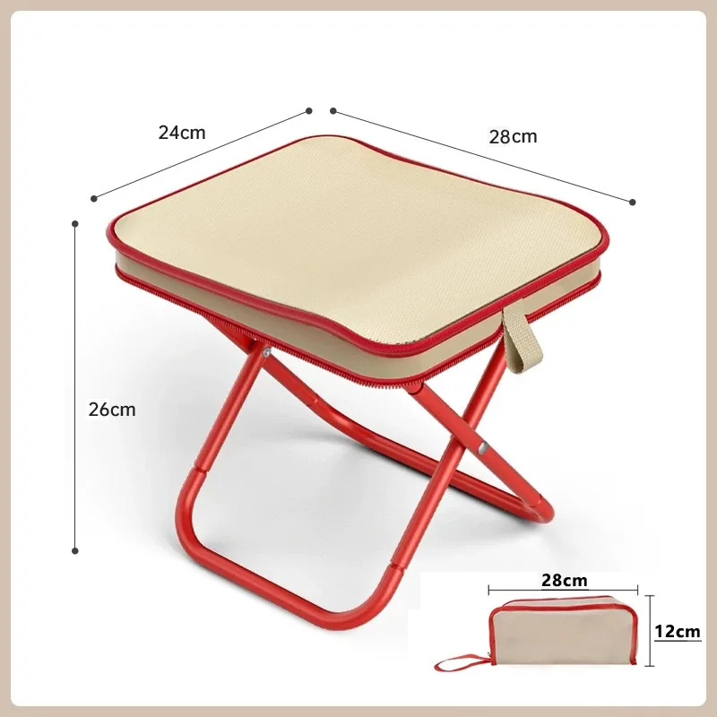 

Camping Folding Stool with Storage Bag Beach Picnic Fishing Collapsible Chair Seat Portable Fishing Stool Fold-up Camping Chair