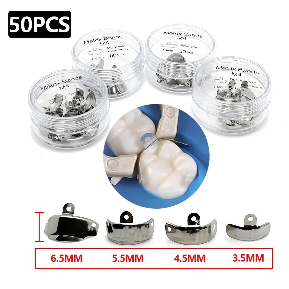 Dental Matrix Bands NITI Metal Matrices Clamp Ring Sectional Contoured Matrix System Clamping Dentist Tools Dentistry Material
