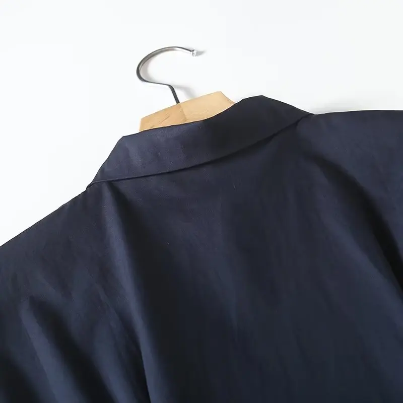 Jenny & Dave français bleu marine robe mi-longue bureau dames élégant sans manches mode rétro recueillir taille banlieue loisirs robe de soirée