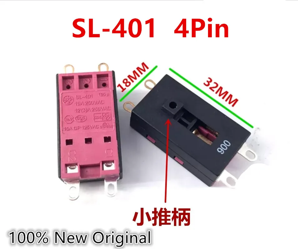 2pcs/lot  SL-401 hair dryer switch 4-pin 5-pin 3-speed 4-speed 4-speed air duct switch hair dryer repair parts