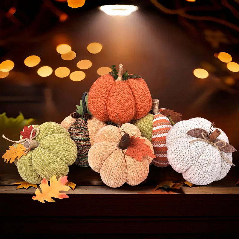 Handmade Pumpkin Decor Thanksgiving Harvest Centerpiece Table Ornament