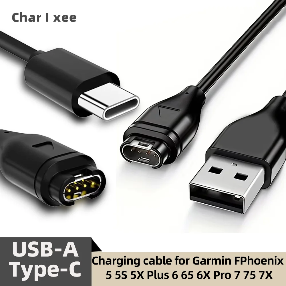 1M USB Charging Cable Charger Dock For Garmin Fenix 7 7S 7X 6 6S 6X 5 5S 5X Plus Vivoactive 3 Forerunner 945 935 245 255
