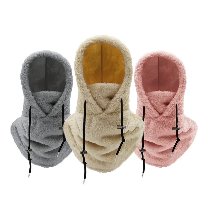 

Winter Warm Fleece Cycling Cap Balaclava Windproof Ski Hat Outdoor Sports Cold Beanies Plush Bike Bicycle Riding Accessory