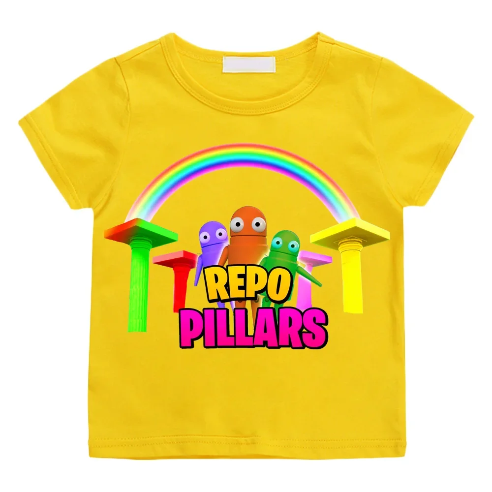 100% قطن R.E.P.O. لعبة طباعة لطيف لينة تي شيرت الكرتون الهزلي تي شيرت س الرقبة Camisetas TeesTop الملابس عادية تنوعا لينة