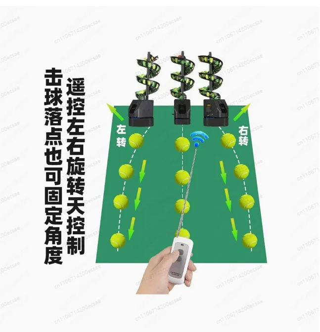 Automatic Tennis Serving Machine Single Belt With Catch Net Swing Training Practice Equipment