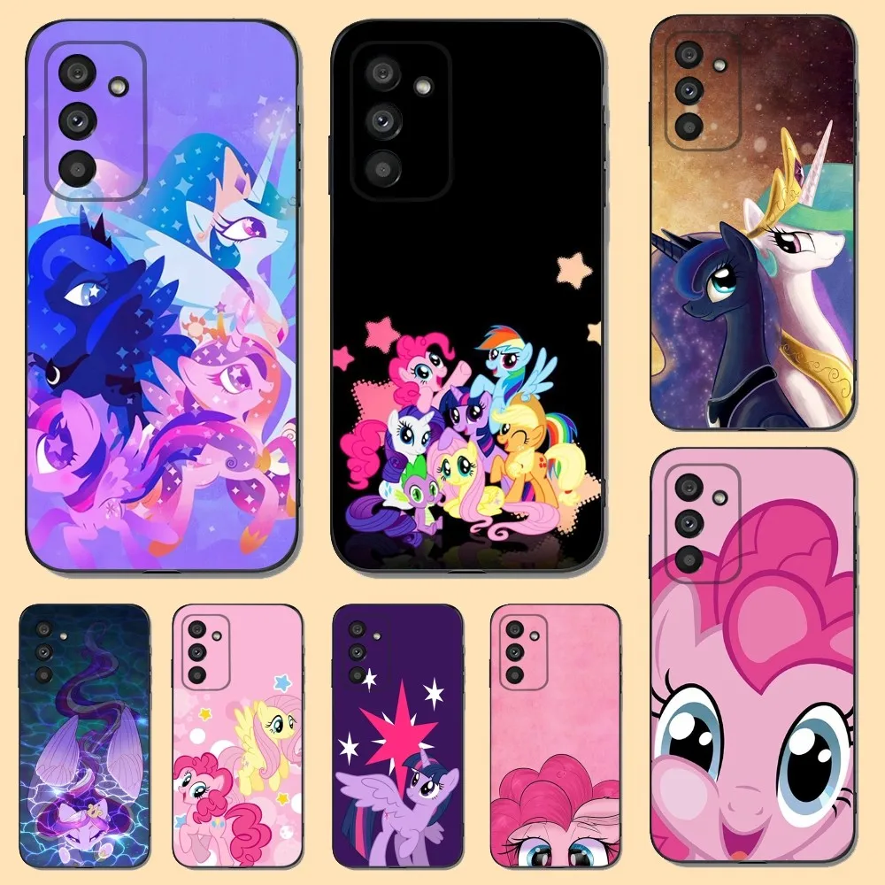 M-My Little P-Pony Phone Case For Samsung S23,22,21FE 20,10lite 9,8,5plus 6,7edge Note20,20ultra Black Silicone