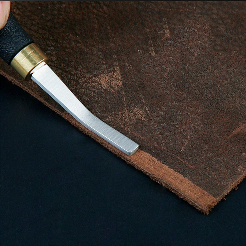 Leather-Edge Beveler Tool Roughing-Leather Craft Tool Stainless Steel Head-Leather Tools Practical Leather-Working Tools