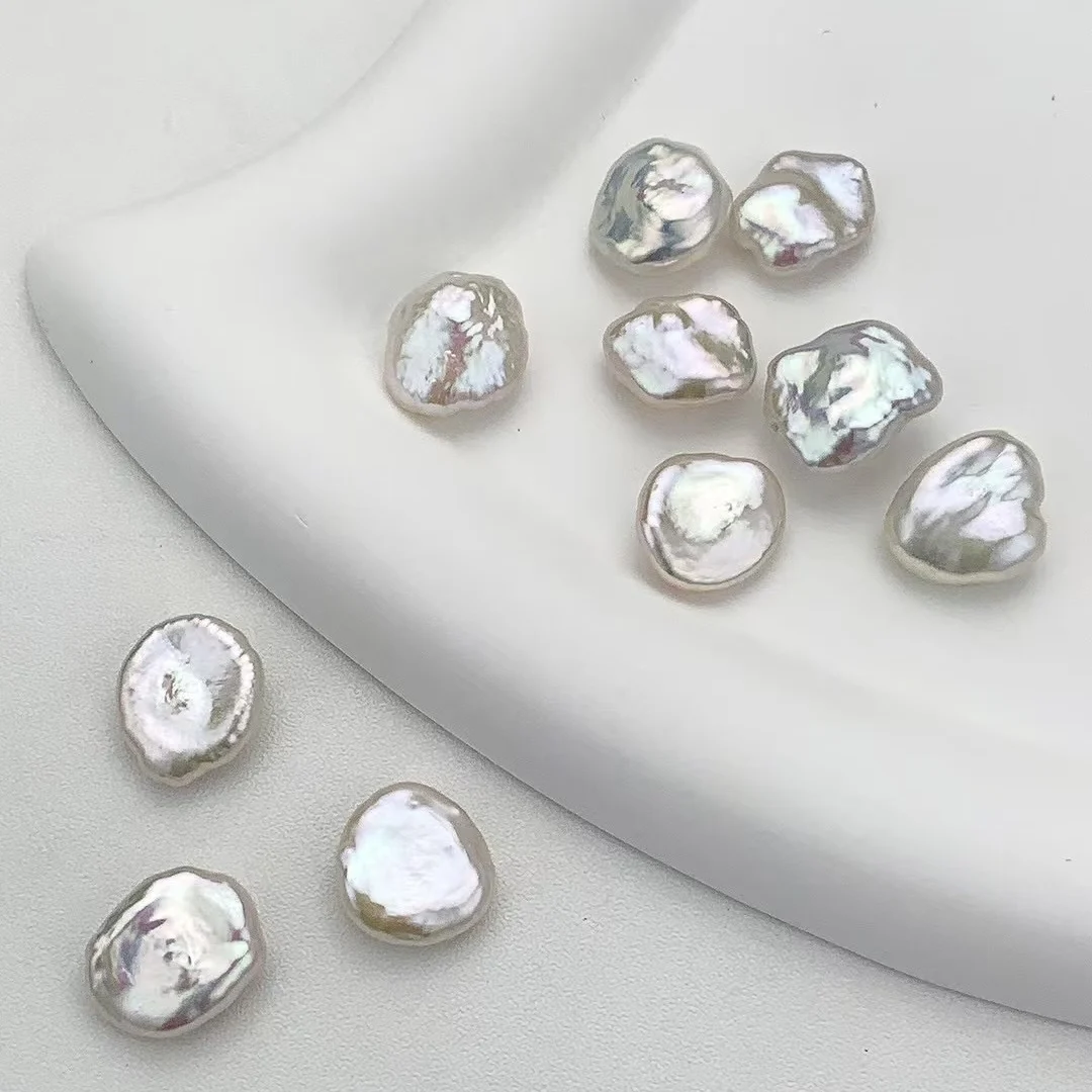 

2pcs Natural Freshwater Baroque Pearl No-Hole Petal Loose Beads High Quality Charms for DIY Earrings Jewelry Making Accessories