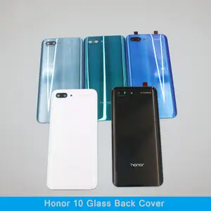Bilashmart Original Glass Housing Huawei honor 10 Battery Cover With Camera Lens + Logo Honor COL L29 Back Cover Replacement Parts