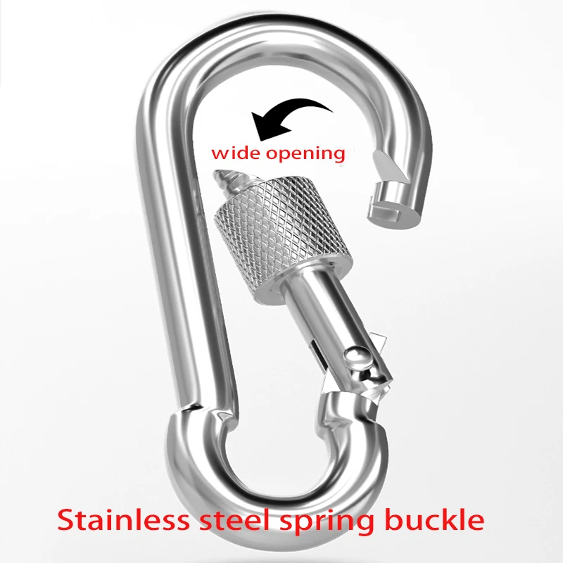 M4 ~ M14 الربيع وصلة سريعة مشبك حلقة مع المسمار في الهواء الطلق تسلق والعتاد حلقة تسلق السلامة هوك طقم السفر معدات التخييم #5