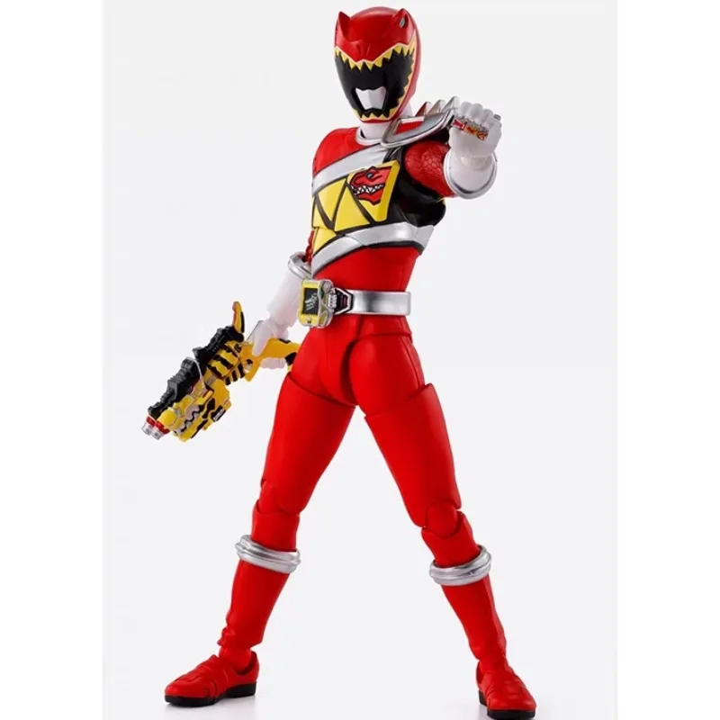 Bandai Original S.H.Figuarts Zyuden Sentai Kyoryuger Anime Figure Red Rangers Action Figure Toys for Boys Girls Birthday Gifts