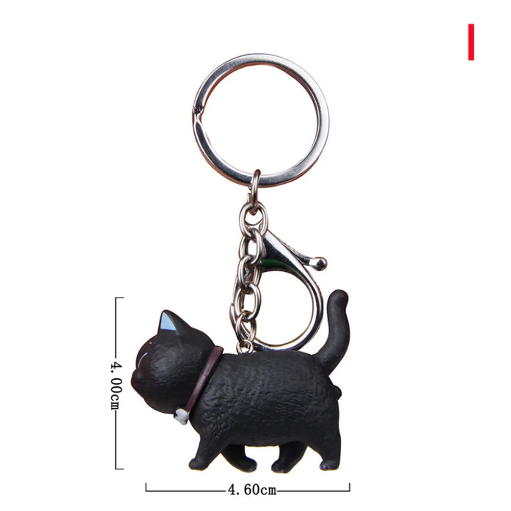 Kawaii Walking Cat Keychaian Cute Cartoon Animal Keyring Graduation Gifts Women Handbag Key Accessories Pendents