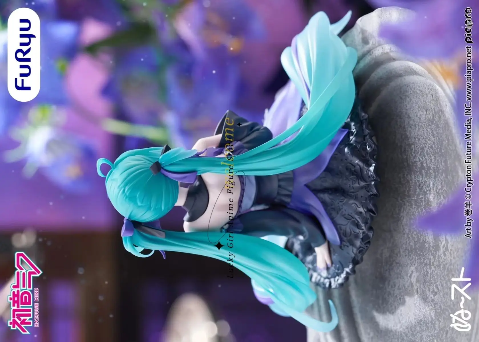 In Stock Original FuRyu Piapro Hatsune Miku Flower Fairy Bellflower 14CM Anime Cartoon Figure Collectible Toy Model Ornament