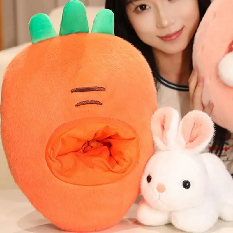 Pasen knuffeldier schattig zacht pluche konijntje comfort dierenpoppen en kussen voor kinderen volwassenen tieners jongens peuter familie verjaardag
