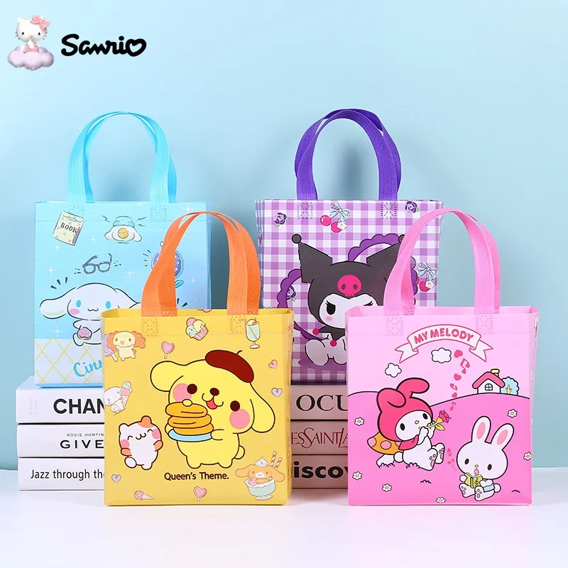 

Sanrio HelloKitty Bag Cartoon Action Anime Figure Kuromi Mymelody LittleTwinStar Environment Protection Handbag Folding Storage