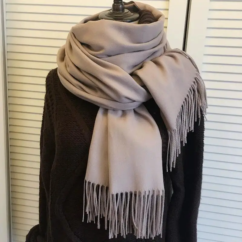 

New Black Scarf Cashmere Woman Wool Ladies Scarf Warm Checkered Scarf Women's Winter Scarves Autumn〔CC55〕