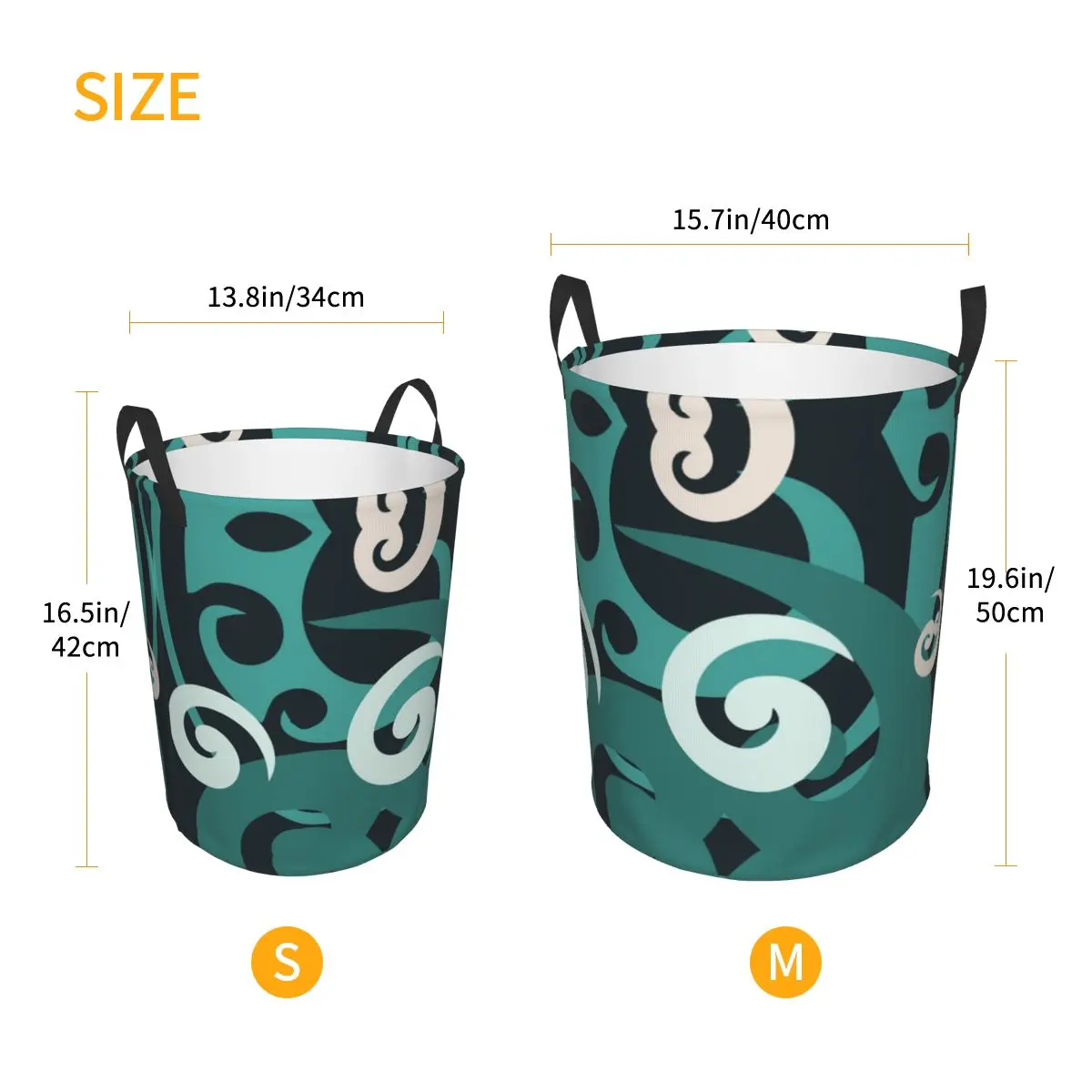 Cesto portabiancheria di Design Koru della nuova zelanda cesto portaoggetti grande Maori Kowhaiwhai Art Kids Nursery Toy Organizer