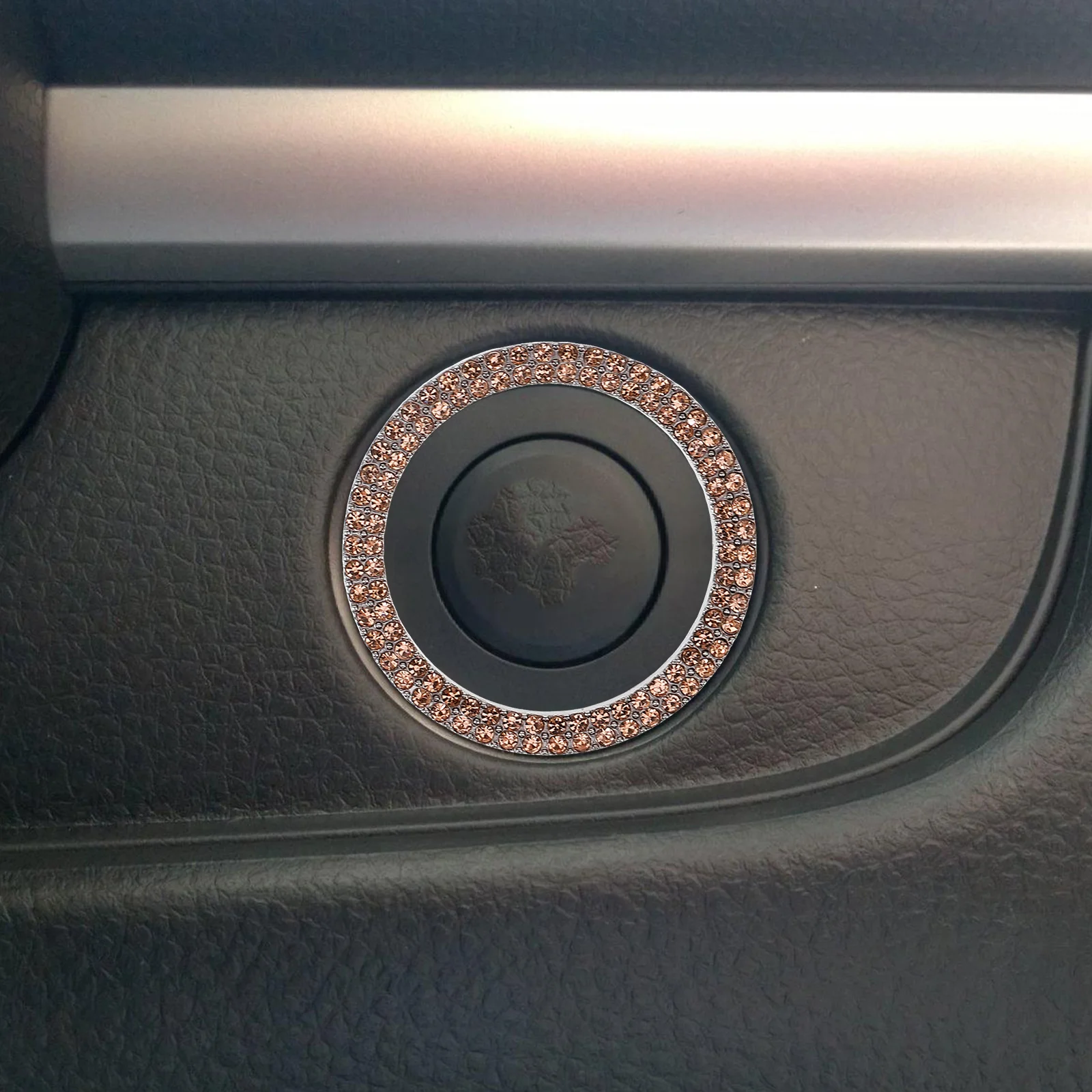 

Start Button Decorative Circle Car Interior Accessories Push Cover Engine Ring Rhinestones Decals Bling Sticker For Car Start