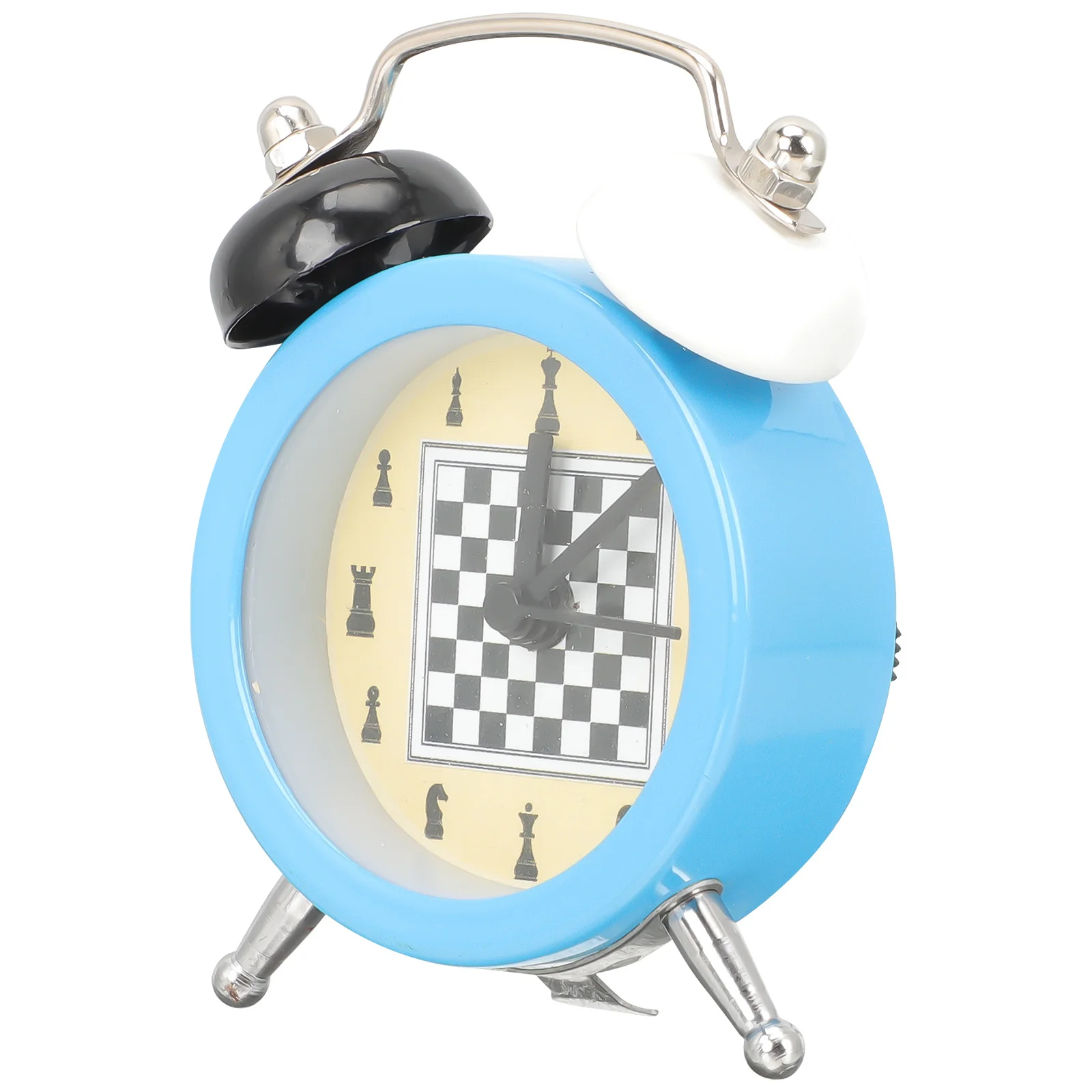 

Mini Operated Chess Alarm Clock Small Desktop Timer Compact Silent Bedside Table Clock for Bedroom Home Decor