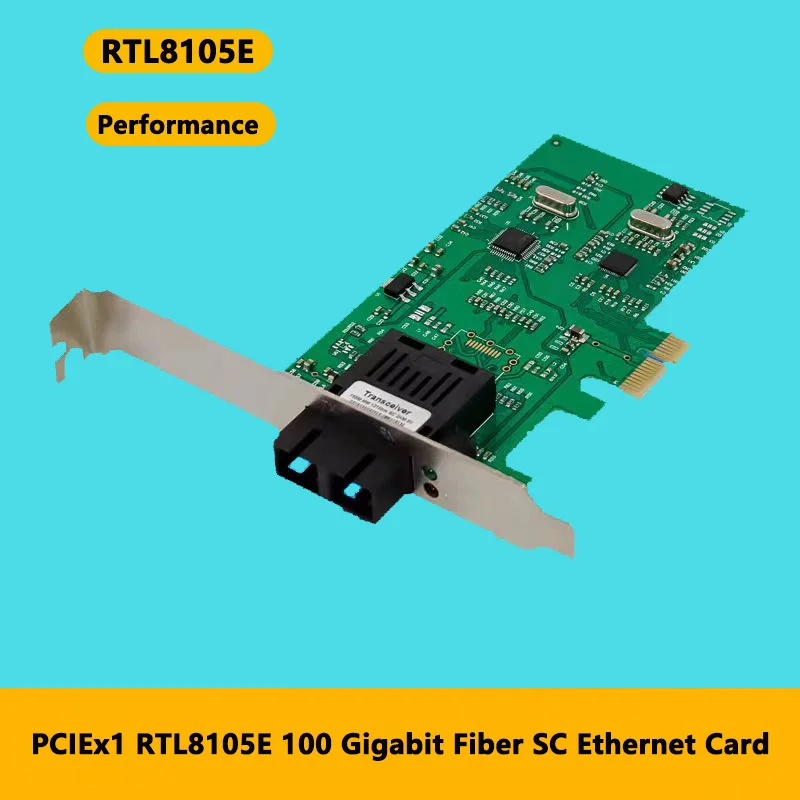 

PCI-E 100 Gigabit Fast Ethernet Adapter RTL8105E 100M SFP SC Fiber Optic NIC Conversion