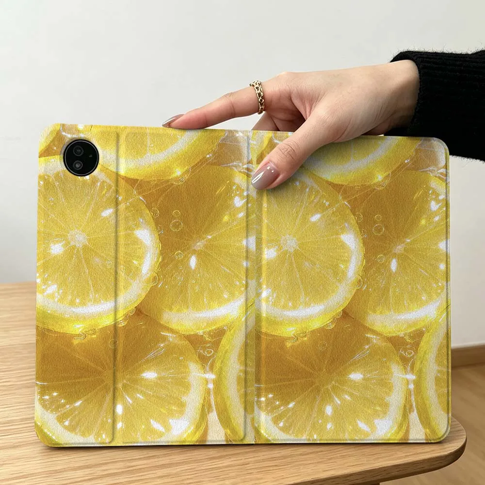 Yellow Lemon Picture For Lenovo Xiaoxin Pad Pro Tab P12 P11 11 13 11.2 11.5 10.6 inch K11 Plus Tablet Case Pen Tray