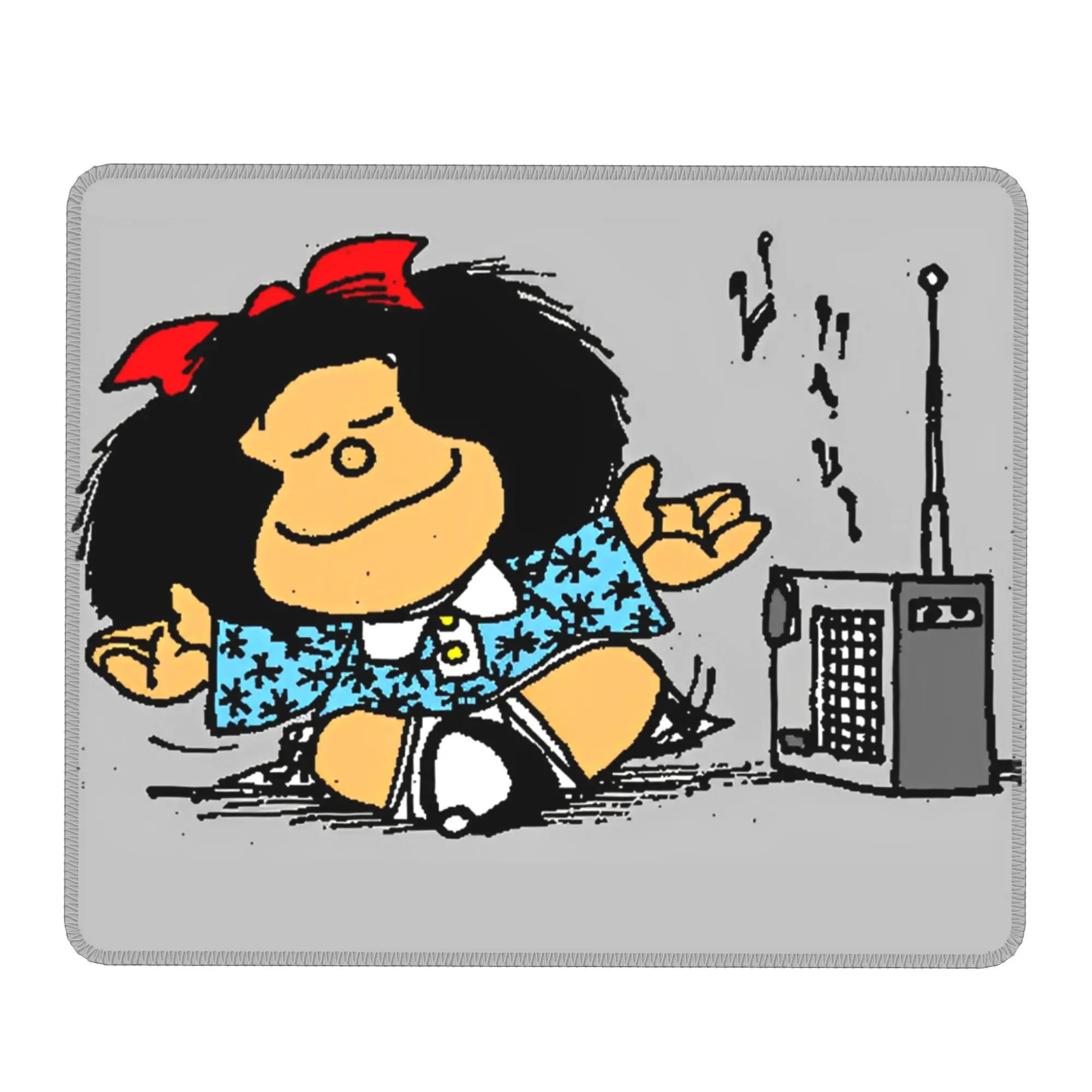 

Mafalda комикс мультфильм Kawaii круглый коврик для мыши Kawaii резиновый игровой коврик для мыши для офиса домашний компьютер противоскользящий графический коврик для мыши