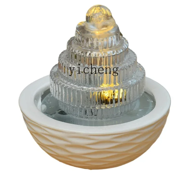 

XL simple desktop water fountain ornament modern feng shui ball home living room decoration