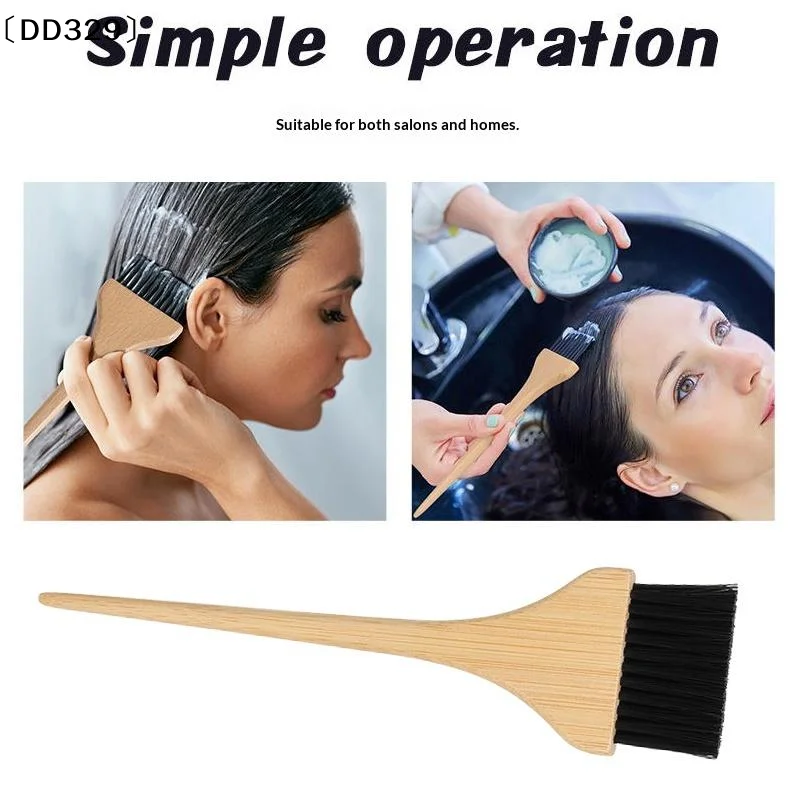 1Pcs Sharp Point Tail Design Wide Brush Bristles Bamboo Tinting Comb Wood Handle Bamboo Hair Dye Brush Coloring Tool〔DD329〕