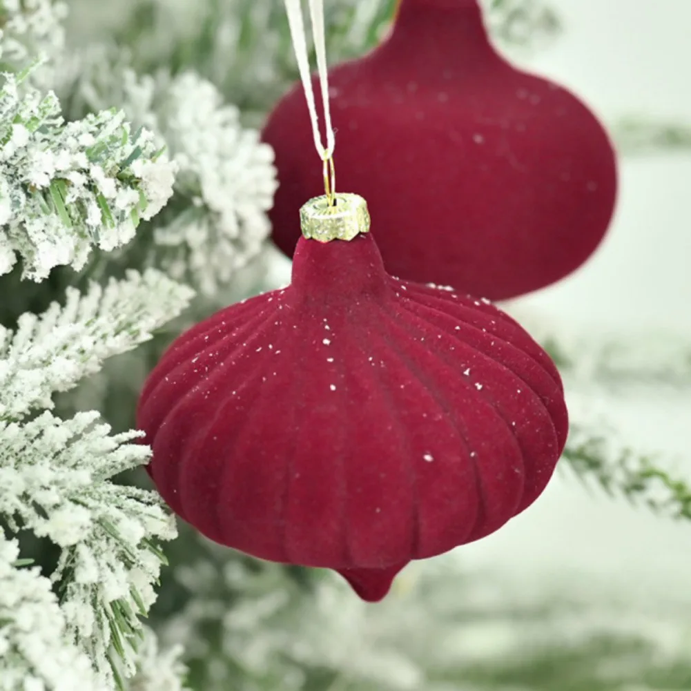 Palline di Natale in velluto 27 pezzi Assortimento di ornamenti per albero di Natale floccati per decorazioni natalizie per albero di Natale Ghirlanda fai da te facile da appendere