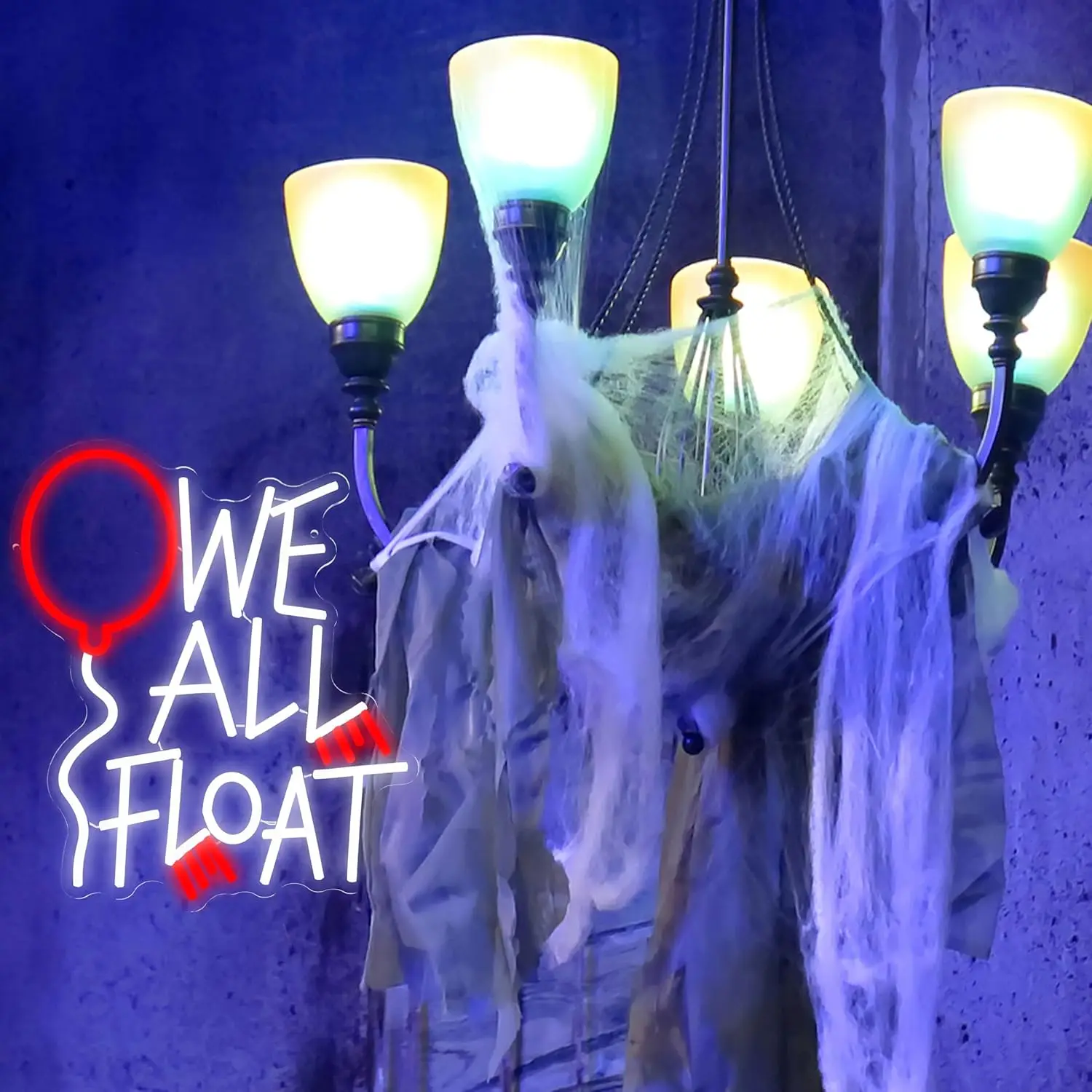 Todos nós flutuadores sinal de luz néon usb regulável led sinal de néon decoração da parede para o quarto gamer sala estar presentes festa aniversário ﻿