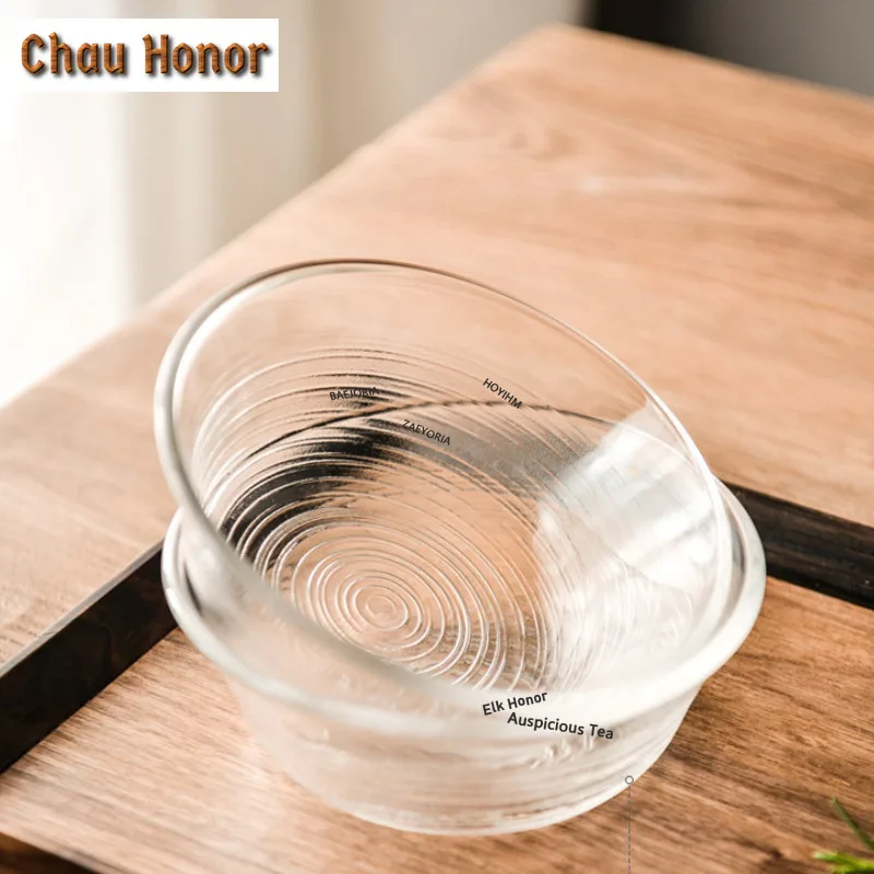 ZAEYORIA Lead-free Thickened Glass Pudding Bowl Soup Bowls Refreshment Fruit Plate Oats Basin Bowls Japanese Cuisine Dinnerware
