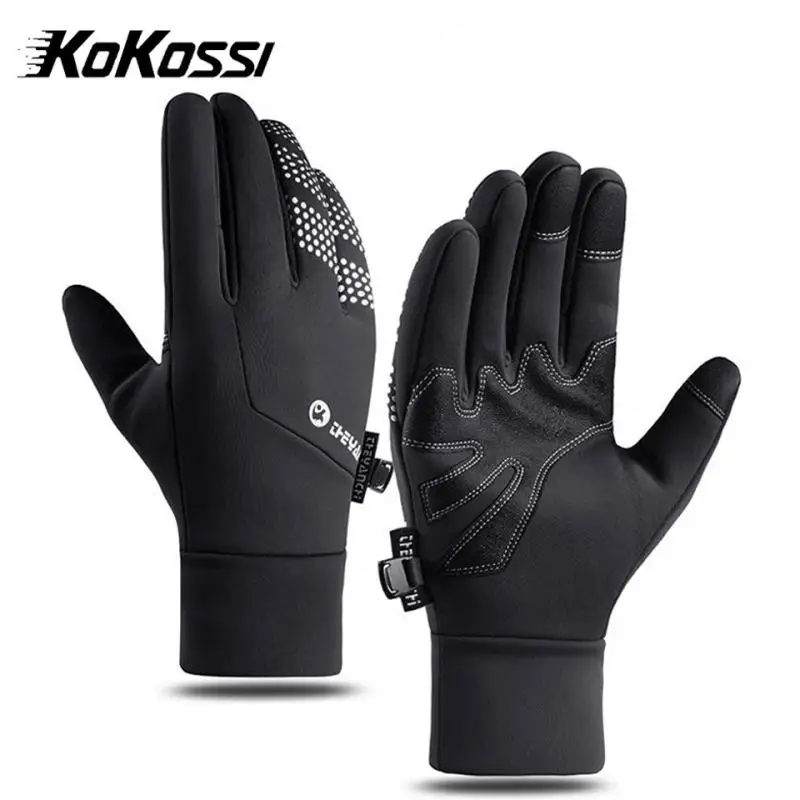 AliExpress KoKossi Windproof Waterproof Cycling Gloves Non-slip Touch Screen Reflective Warm Men Women Bicycle Running Bike Sports Gloves