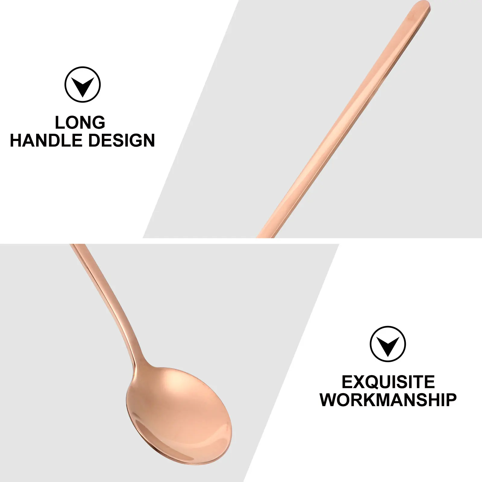 

2Pcs Coffee Spoon Stainless Steel Long H Ice Cream Dessert Shop Bar Home Drink Mixer Blender Safe Premium Gift