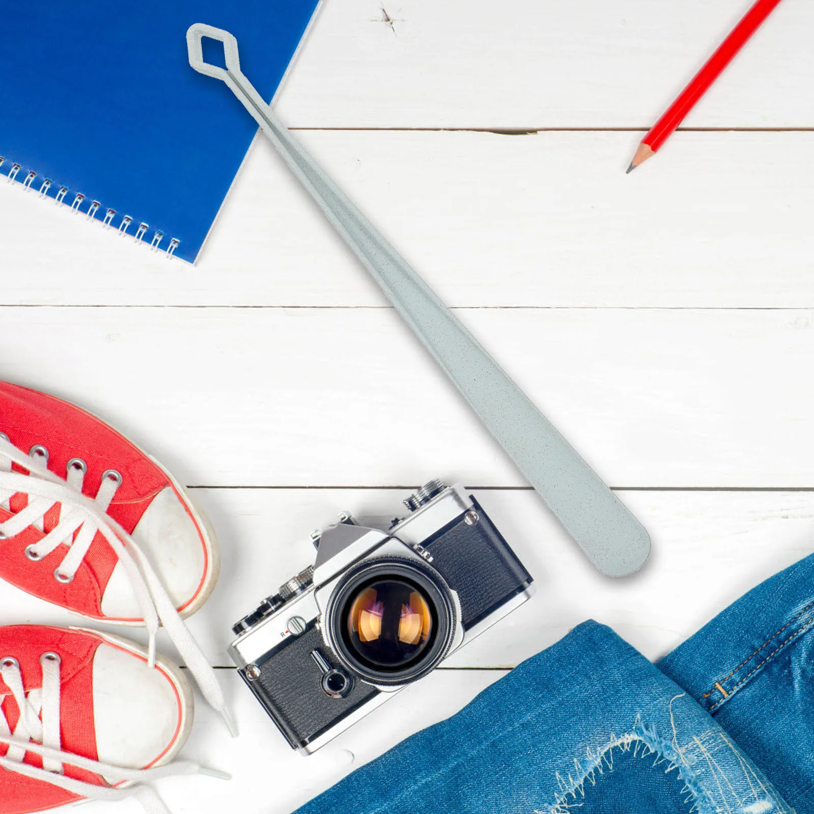 

5Pcs Long Shoehorns Wheat Fiber Durable Shoe Lifters Ergonomic Design Home Use Shoe Extractor Tool