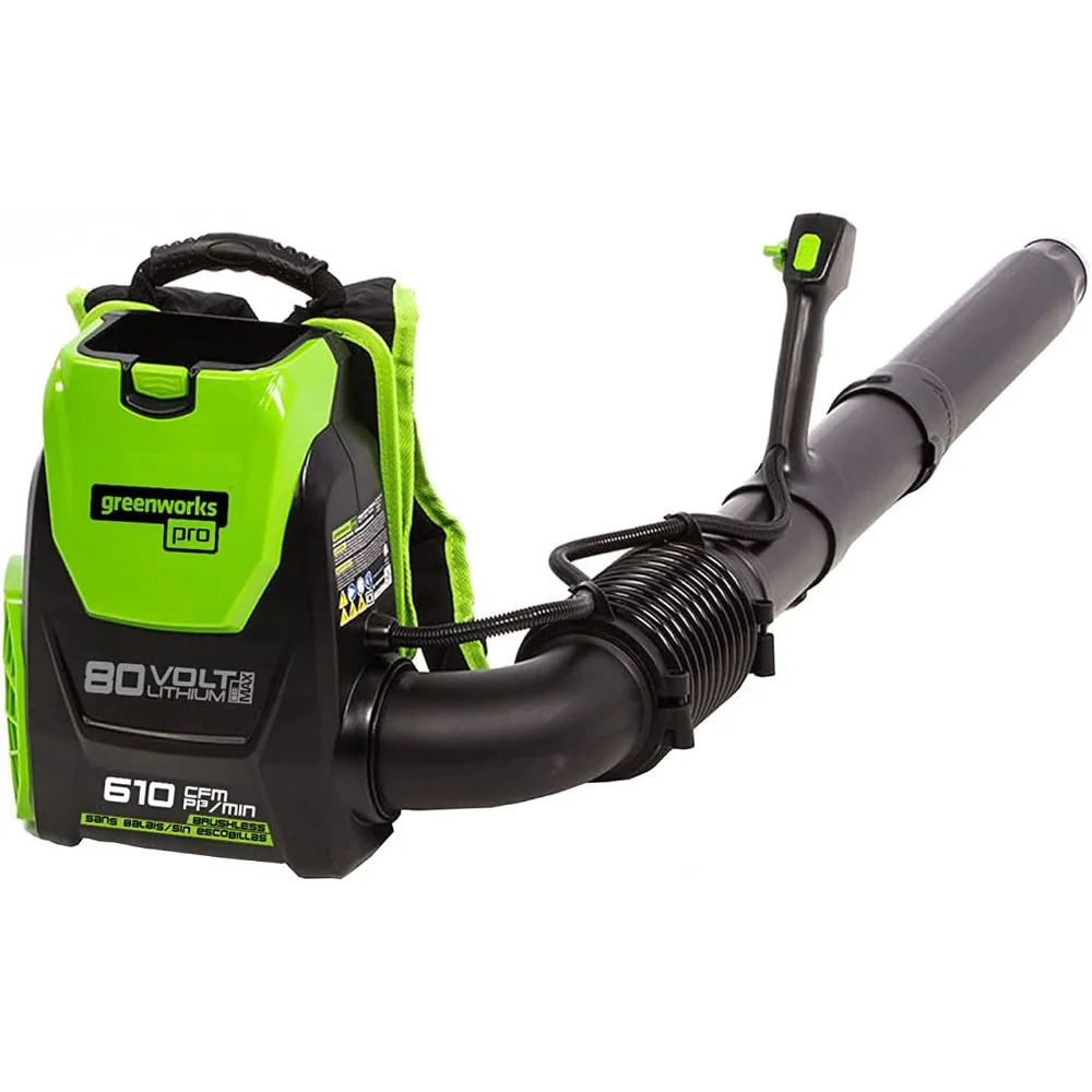 Greenworks 80V 180 MPH / 610 CFM / 75 Compatible Tools Cordless Brushless Backpack Blower $127.44