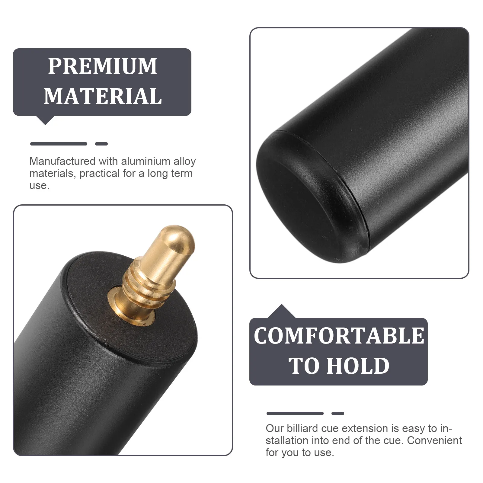 

1pcs Aluminium Alloy Billiard Extension Rod Lightweight Durable Pool Shaft Extender Easy Installation Universal Fit For American