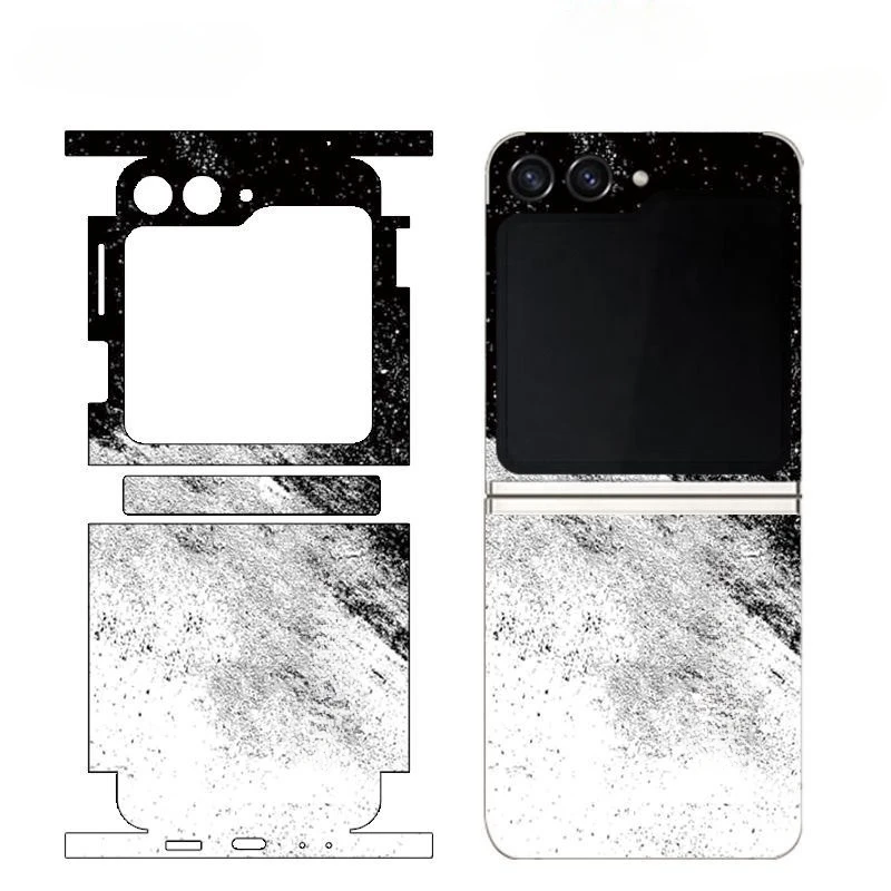 Decal Skin Sticker for Samsung Galaxy Z Flip6 5 4 7 Back Screen Protector with Hinge Film Cover Flip5 3M Wrap Colorful Sticker