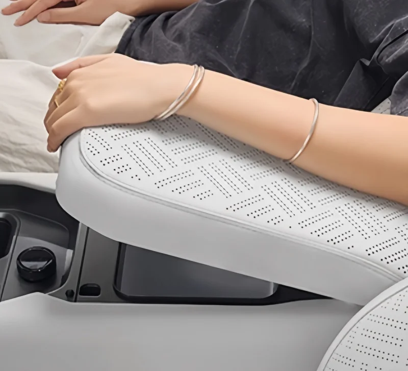 Car Armrest Box Protective Cover for BYD Leopard 3 Titanium 3 Modified Auto Armrest Box Leather Embroidery Protective Cover